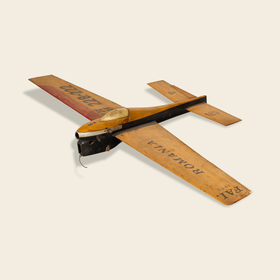 Wood Toy Glider Airplane 'Romania'