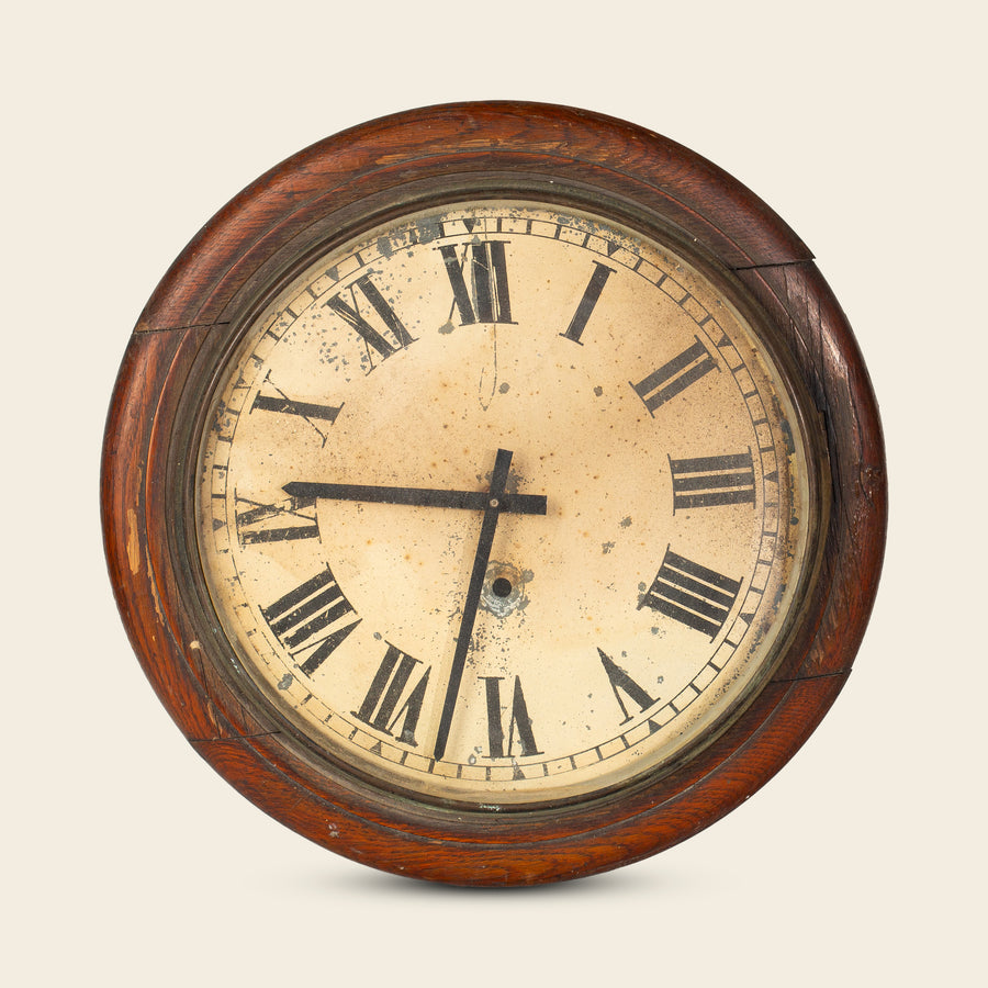 Wood-Framed Wall Clock