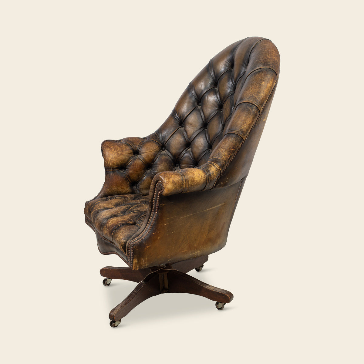 Tufted Leather Chesterfield Office Chair