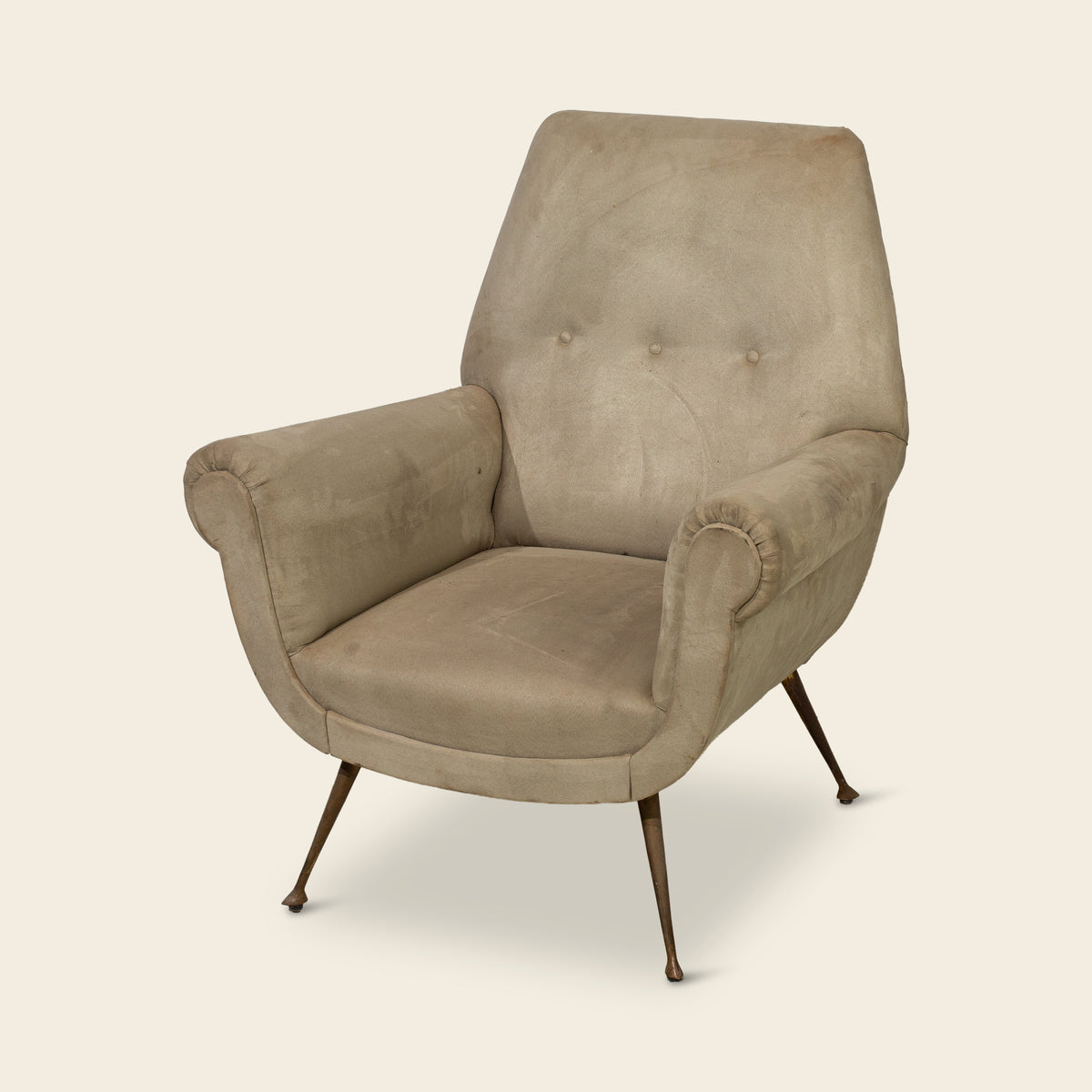 Pair of Mid-Century Modern Italian Armchair by designer Gigi Radice for Minotti, 1950s