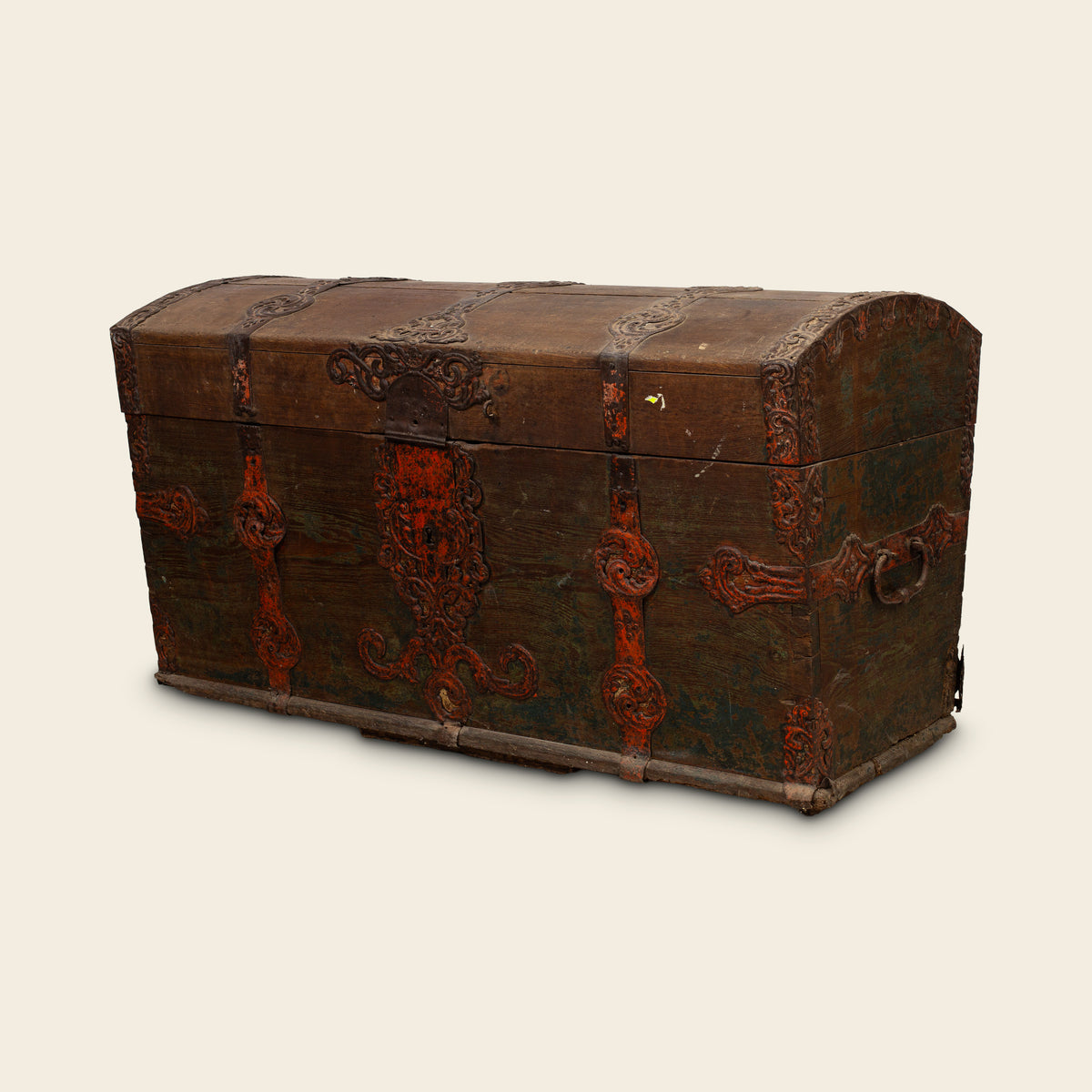 Dome-Top Leather Trunk