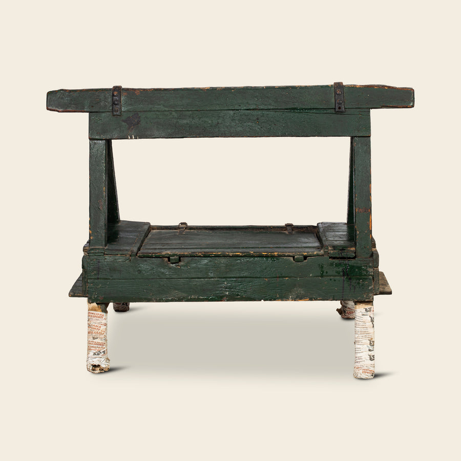Green Painted Saddle Rack