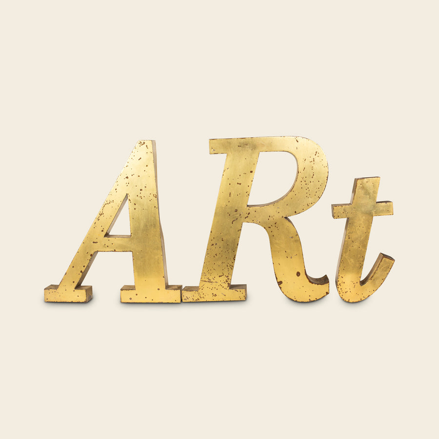 Gilt "ART" Letter Sculpture