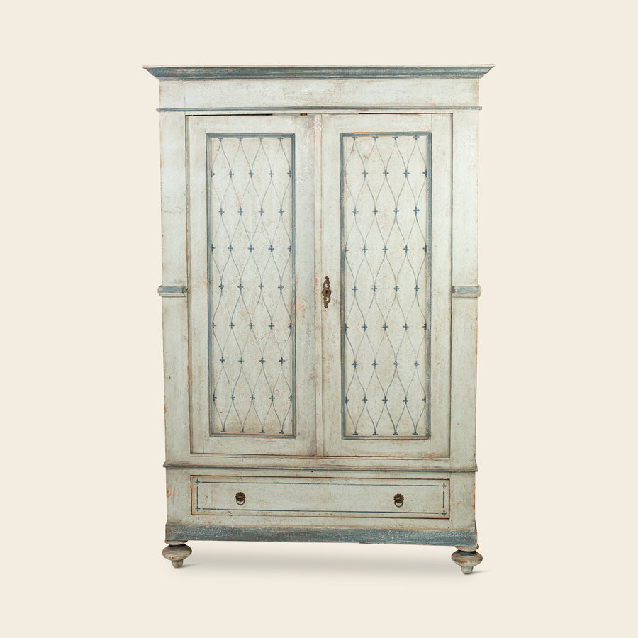 Painted Armoire with Diamond pattern