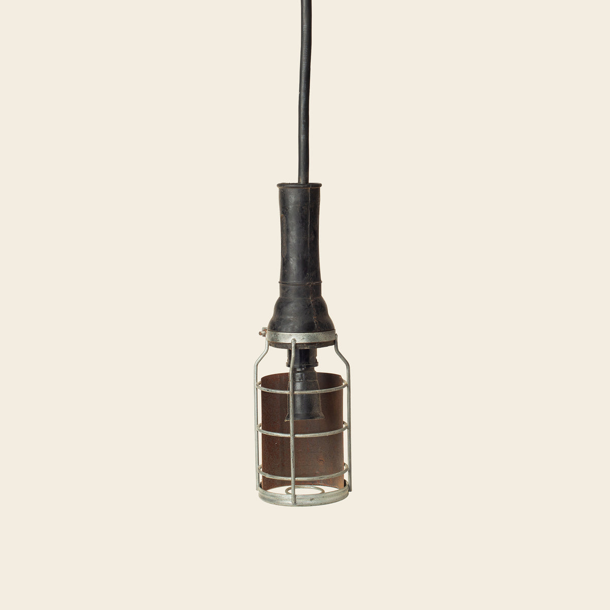 Vintage Industrial Cage Pendant Light