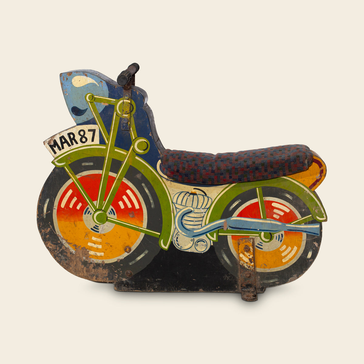 Painted wood Motorcycle "Mar 87"