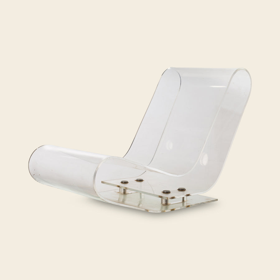 Clear Acrylic Lucite Lounge Chair Designed by Maarten Van Severen for Kartell