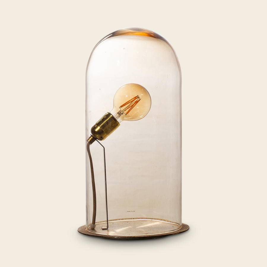 Glass Dome Bulb Table Lamp (Amber)