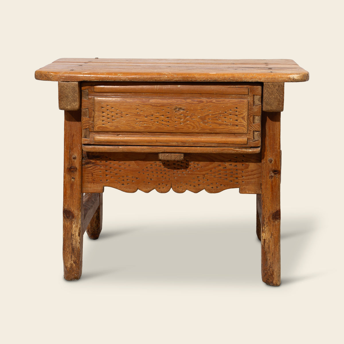Pine Campaign Side Table