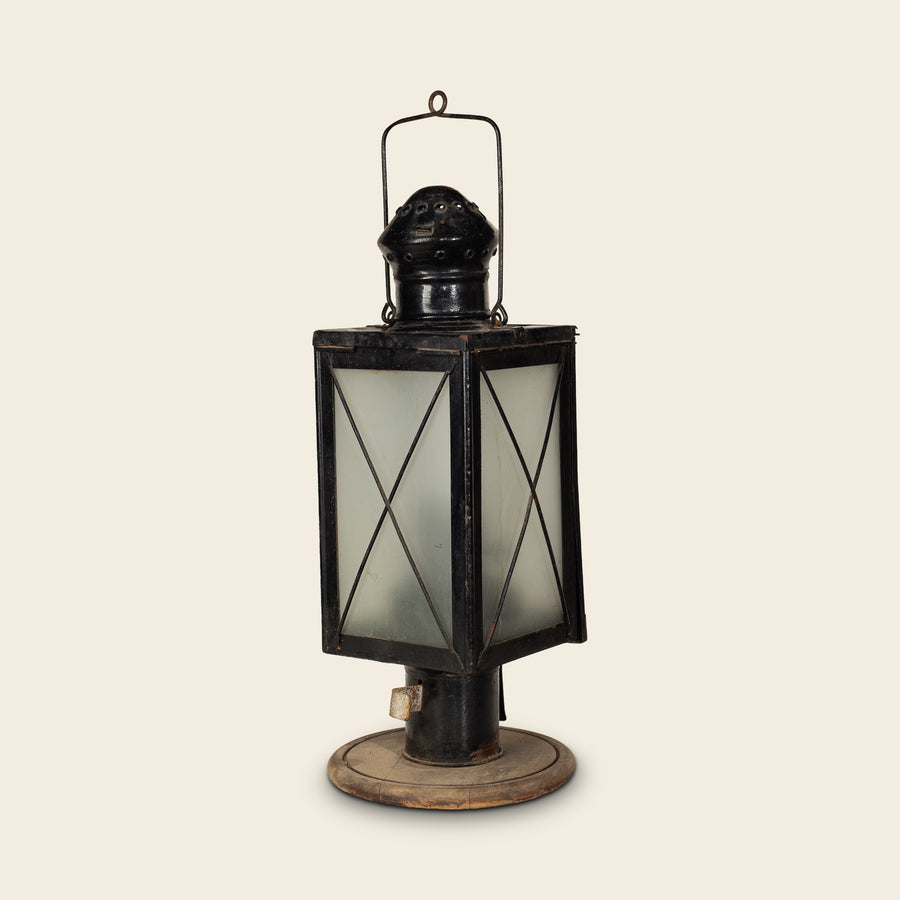Black Tin Ship's Lantern