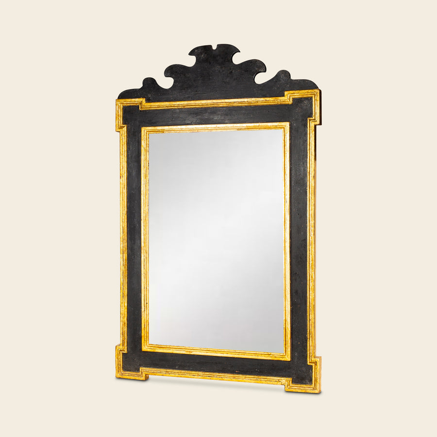 Ebonized and Gilt Wall Mirror
