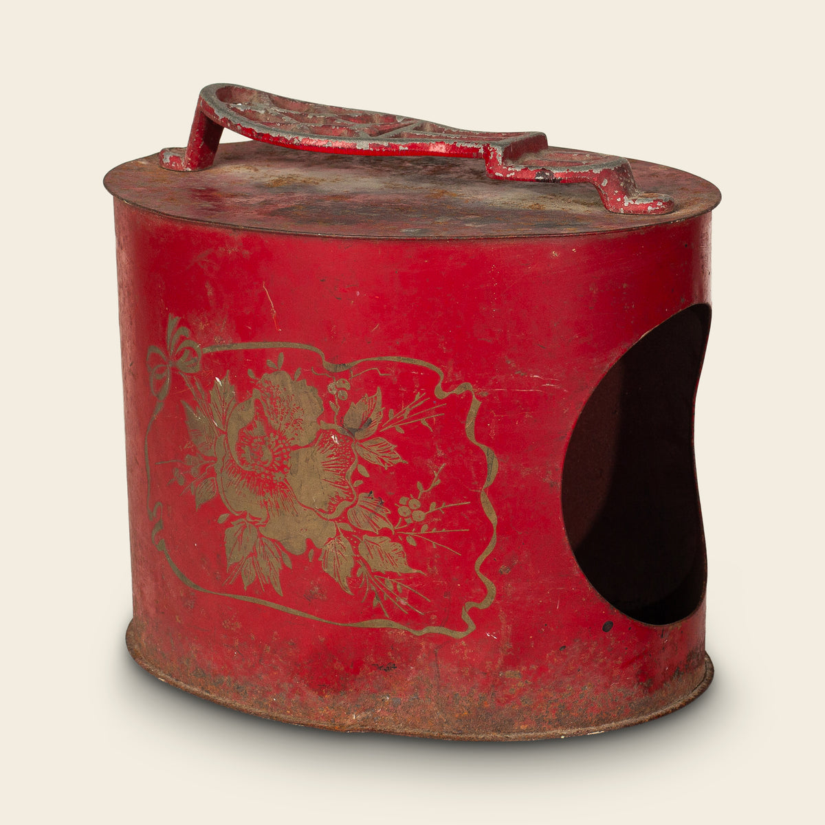Painted Tin Toleware Box